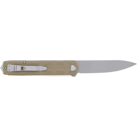 Cobratec Kuzio Folder 3.12" Tan G10 D2 Blade, CTKUZIOTANDNS, 099654043297