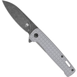 Cobratec Rhino Folder 3.37" Grey/Black Stonewash D2 Blade