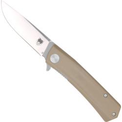 Cobratec Serpent Folder 3" Ss/Tan D2 Blade G-10 Scales