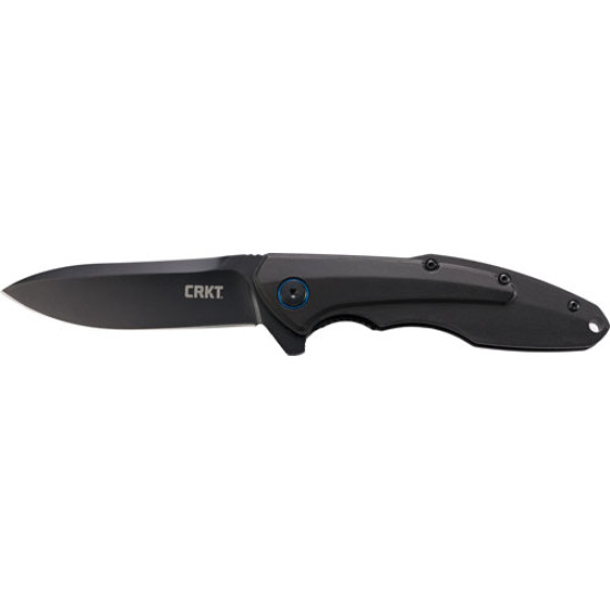 Crkt Caligo 3.18" Plain Edge Folding Blade W/Blue Pivot Rn, 6215, 794023621501