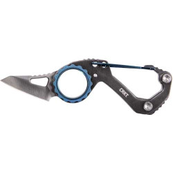 Crkt Compano Sheepsfoot 1.44" Carabiner Black/Ss Folder