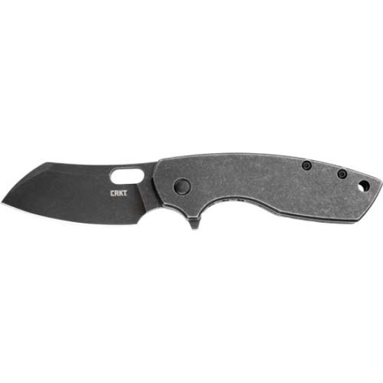 Crkt Pilar Large 2.67" Plain Edge Folding Blade Stonewash, 5315KS, 794023531565