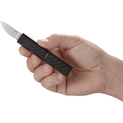 Crkt Scribe 1.74" Plain Edge Fixed Blade W/Cover Cap Black