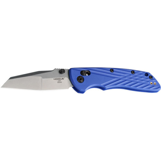 Hogue Deka Able Lock Folder 3.25" Mod Wharncliffe Poly Blu, 24363, 743108243633