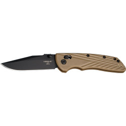 Hogue Deka Able Lock Folding 3.25 Clip Point Black Finsh Ply Fde