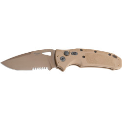 Hogue K320A M17 3.5" Auto Folding Drop Point Blade Poly Tan