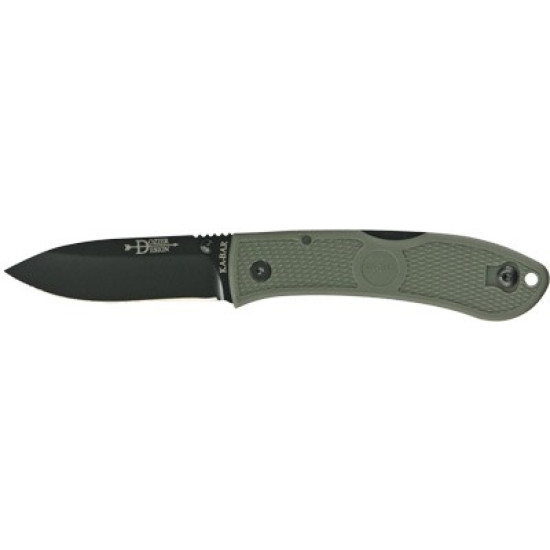 Ka-Bar Dozier Folding Hunter 3" Foliage Green, 4062FG, 617717340628