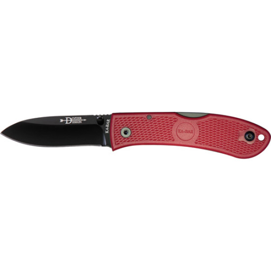 Ka-Bar Dozier Folding Hunter 3" Red, 4062RD, 617717104626