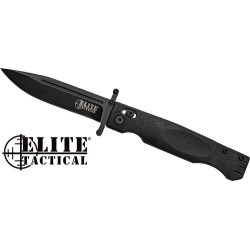 Mc Elite Tactical Guardsman 3.75" Clip Pnt Folding Blk/Blk