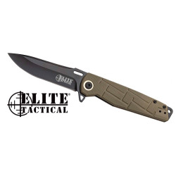 Mc Elite Tactical Readiness 3.5" Drop Point Folding Fde/Blk