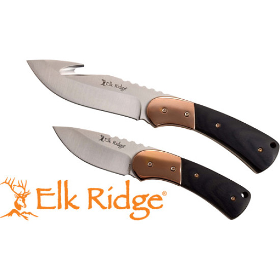 Mc Elk Ridge Pursuit 3.75" Gut Hook/Drp Pnt Combo W/Sheath, ER20010BK, 805319419020