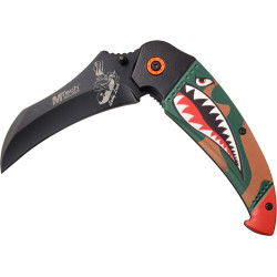 Mc Mtech 3.5" Folder Hawkbill Blade Shark/Bomb Black