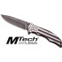 Mc Mtech 3.75" Drop Point Folder Black/White Flag Ss