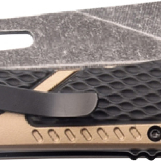 Mc Usmc 3.75" Wharncliffe Folder Black/Fde, MA1063GN, 805319430292