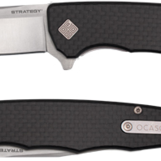 Ocaso Knives Strategy 3.5" Folding Carbon Fiber/G-10 Satin D2, 29BCD, 850042713167