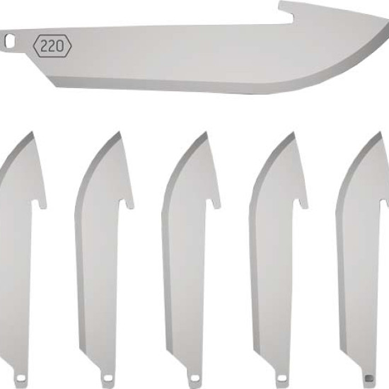 Outdoor Edge 2.2" Drop Point Blade Pack 6 Ss Blades, RR226C, 743404402369