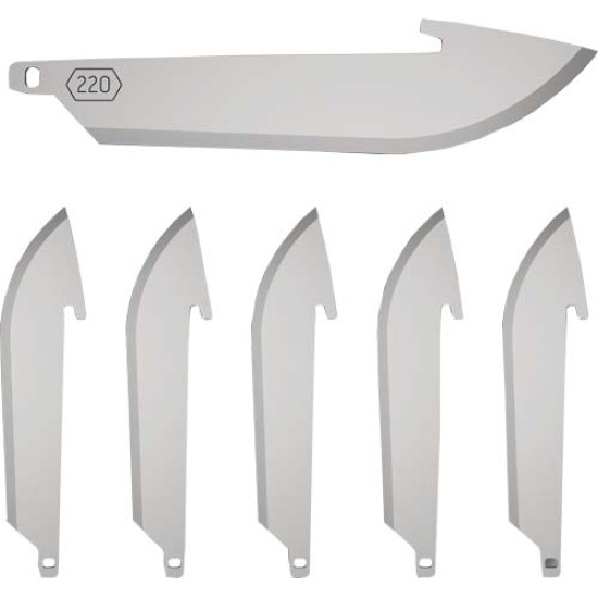 Outdoor Edge 2.2" Drop Point Blade Pack 6 Ss Blades, RR226C, 743404402369