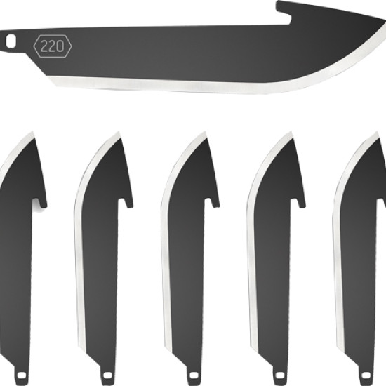 Outdoor Edge 2.2" Drop Point Blade Pack Black Blades 6-Pack, RR22K6C, 743404202389