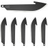 Outdoor Edge 2.2" Drop Point Blade Pack Black Blades 6-Pack