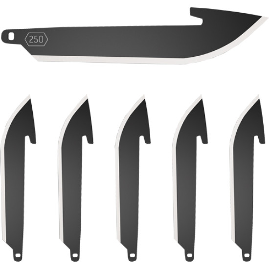 Outdoor Edge 2.5" Drop Point Blade Pack Black Blade 6-Pack, RR25K6C, 743404402345