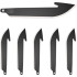 Outdoor Edge 2.5" Drop Point Blade Pack Black Blade 6-Pack