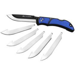 Outdoor Edge 3.5" Razor Lite Edc Folder Blue W/6 Blades