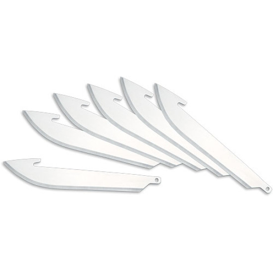 Outdoor Edge 3" Drop Point Replacement Blades 6-Pack, RR306, 743404301792