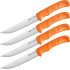 Outdoor Edge 5" Steak Knives 4-Pack Orange Handle Clam Pack