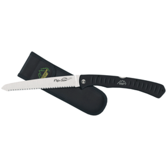 Outdoor Edge Flip N'Saw 7" S/S Black W/Nylon Sheath, FW70, 743404301129