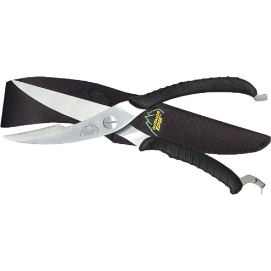 Outdoor Edge Game Shears 3.5" S/S Black W/Nylon Sheath, SC100, 743404001401