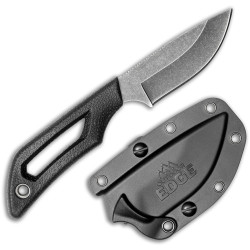 Outdoor Edge Pivot 2.5" Fixed Dp Pnt Blck/Stnwsh Ss W/Sheath