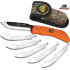 Outdoor Edge Razor Blaze 3.5" Folder W/6 Blades Orange Hndl