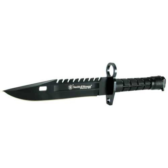 S&W Bayonet Special Ops M-9 7.8" Fixed Blade Black, SW3B, 028634700592