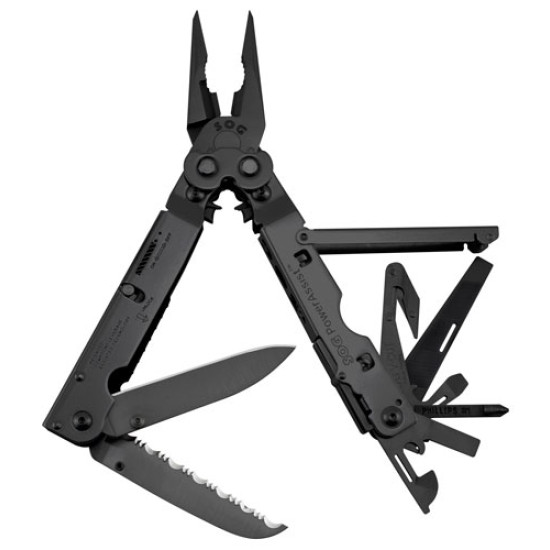 Sog Multi-Tool Power Assist Black Oxide W/Sheath, B66NCP, 729857994002