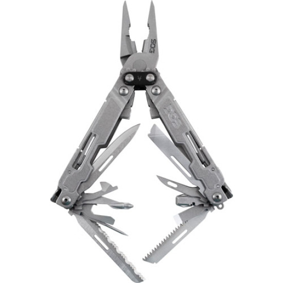 Sog Multi-Tool Poweraccess Dlx Stonewash W/Sheath/Hex Bit Kit, PA2001CP, 729857008037