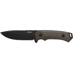 Woox Knife Rock 62 Fixed Blade 4.25" Black Micarta Plain Hnd!