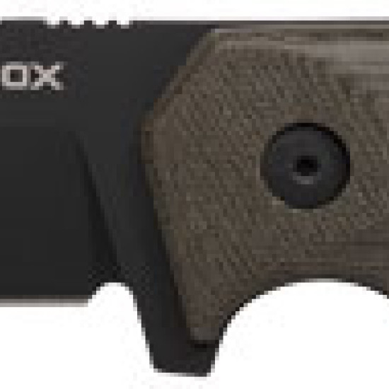 Woox Knife Rock 62 Fixed Blade 4.25" Black Micarta Plain Hnd!, BUKNF00105, 810069392516