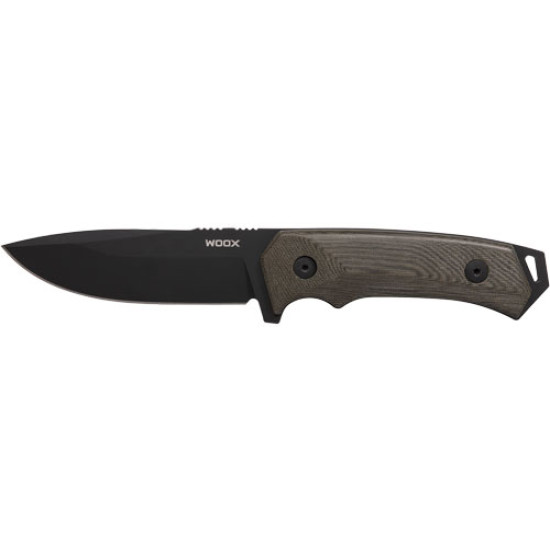 Woox Knife Rock 62 Fixed Blade 4.25" Black Micarta Plain Hnd!, BUKNF00105, 810069392516