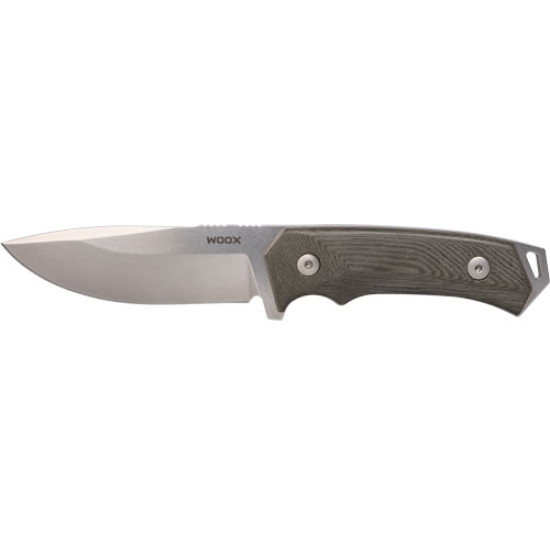 Woox Knife Rock 62 Fixed Blade 4.25" Grey Micarta Plain Hndl!, BUKNF00107, 810069390826