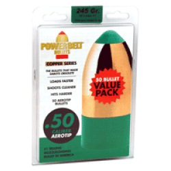 CVA Powerbelt Bullets Aero Tip .50 Caliber 245Gr 50-Count