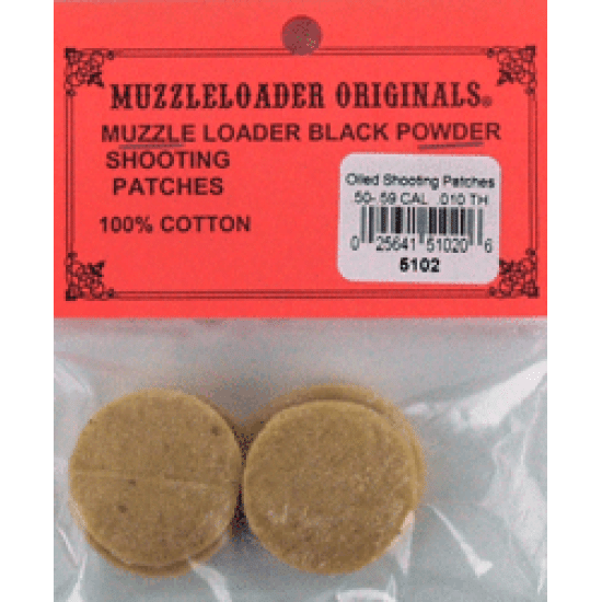 M-Loader Original Oiled Patch .50-.59 .010 100Pk, 5102, 025641510206