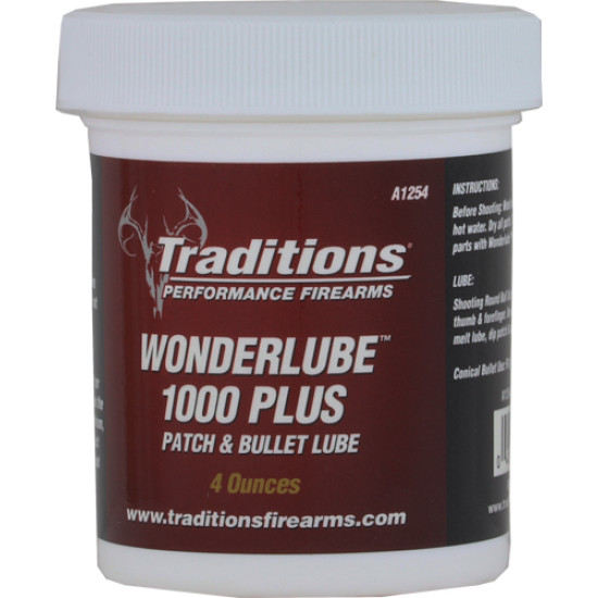 Traditions Ez Lube 1000 Patch & Bullet 4Oz Paste, A1254, 040589125404